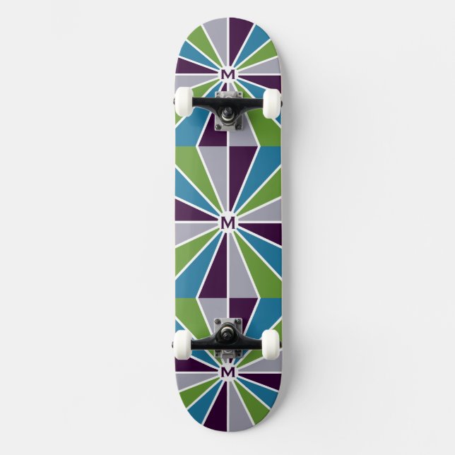 Rays Pattern custom initial skateboards (Front)