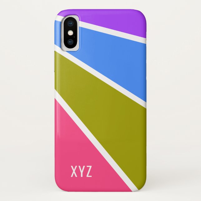 Rays Pattern custom monogram cases (Back)