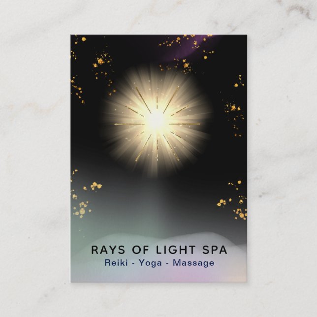 *~* Rays Stars Healing Light  Universe Energy Business Card (Front)