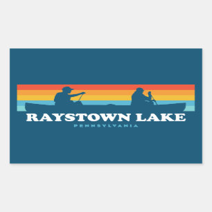 Raystown Lake Pennsylvania Canoe Rectangular Sticker