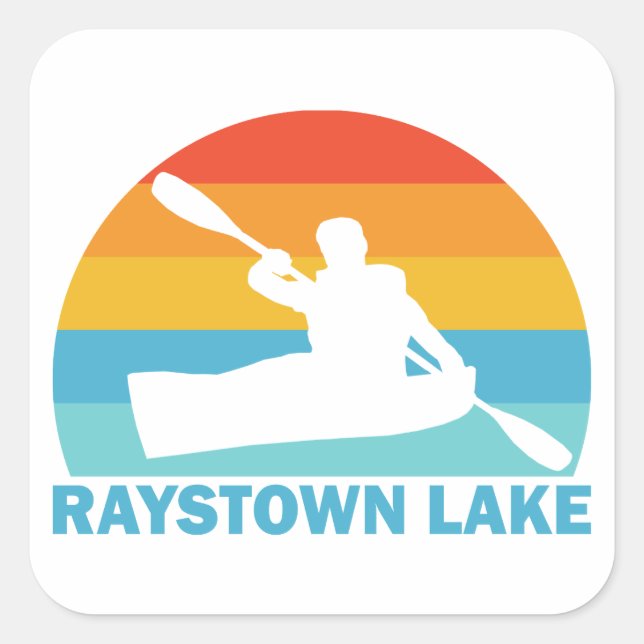 Raystown Lake Pennsylvania Kayak Square Sticker (Front)