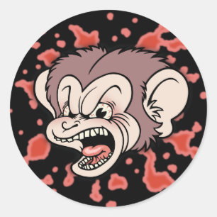 Raz Putin, The Mad Monkey Classic Round Sticker