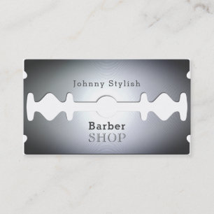 Razor blade barber shop inspired cover business card