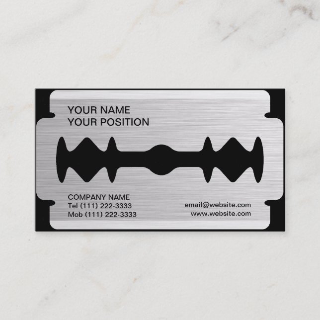 Razor Blade Business Card (Front)
