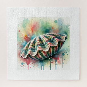 Razor Clam Longueiron 020824AREF123 - Watercolor Jigsaw Puzzle