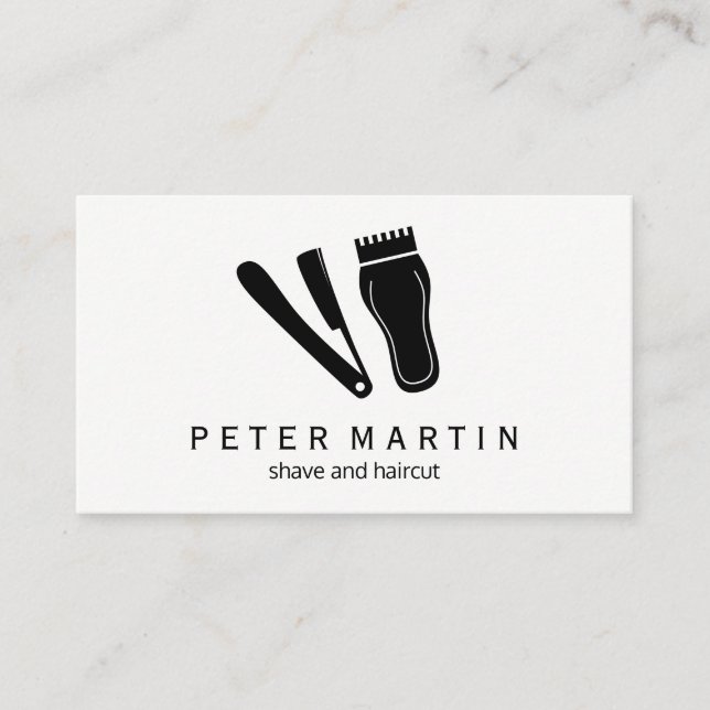 Razor & Hair Clippers Business Card (Front)