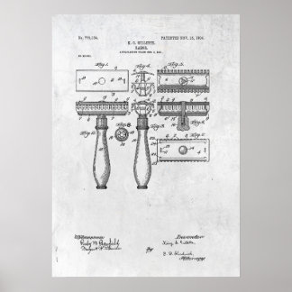 Razor Patent Print 1904 Poster