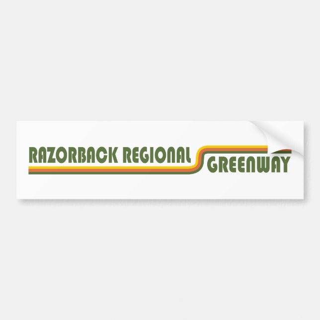 Razorback Regional Greenway Arkansas Bumper Sticker (Front)