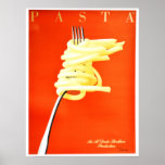 RAZZIA PASTA Al Dente Poster Art Art Deco Style<br><div class="desc">High resolution reproduction,  super sharp prints,  colour corrected for vibrant and crisp colours,  and digitally repaired for tears,  blemishes,  missing elements. Pasta Al Dente by Razzia circa 1990s.</div>