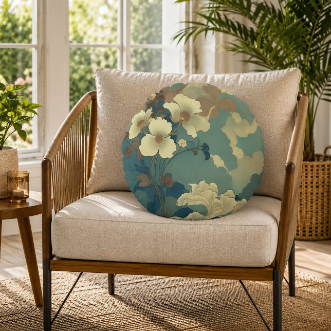 Razzle at Dawn Round Cushion (Razzle at Dawn Round Pillow
)