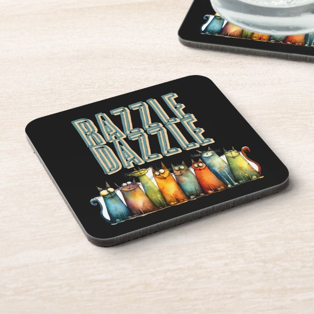 Razzle Dazzle Beverage Coaster (Left Side)