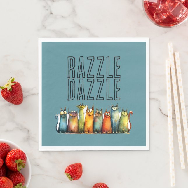 Razzle Dazzle Paper Napkin (Insitu)