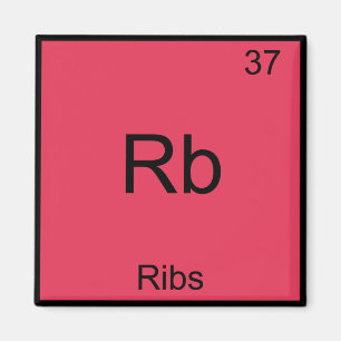 Rb - Ribs Chemistry Element Symbol Funny Magnet