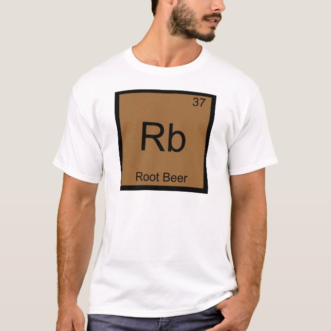 Rb - Root Beer Funny Chemistry Element Symbol Tee (Front)