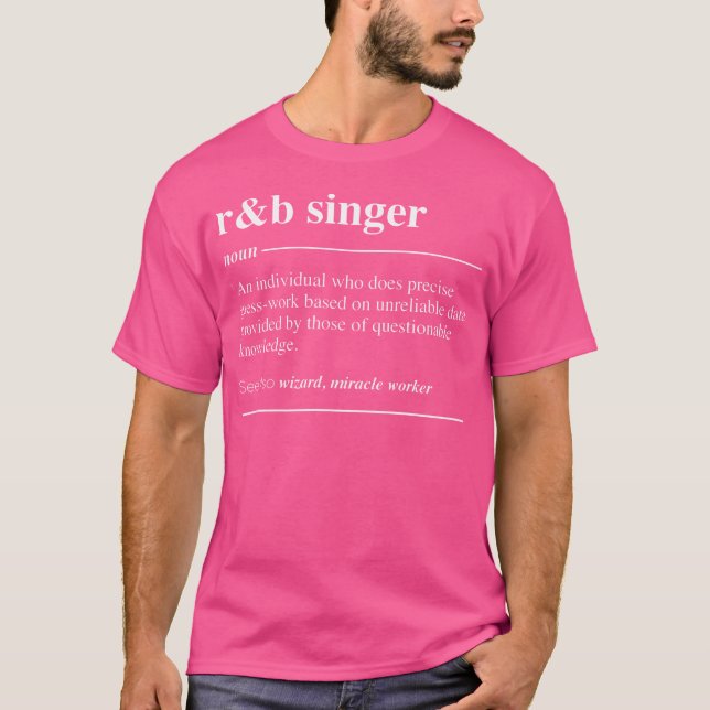 Rb Singer Definition Funny Noun T-Shirt (Front)
