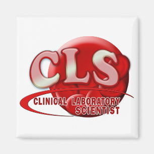 RBC CLS CLINICAL LABORATORY SCIENTIST SWOOSH LOGO MAGNET