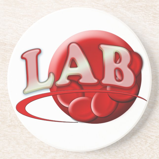 RBC LABORATORY LOGO RED BLOOD CELLS COASTER (Front)