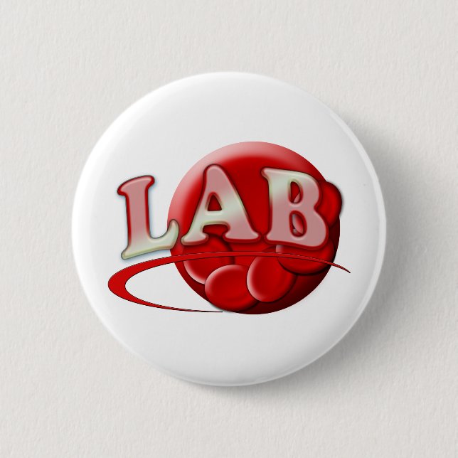RBC MLT LABORATORY SWOOSH LOGO - MEDICAL CLINICAL 6 CM ROUND BADGE (Front)