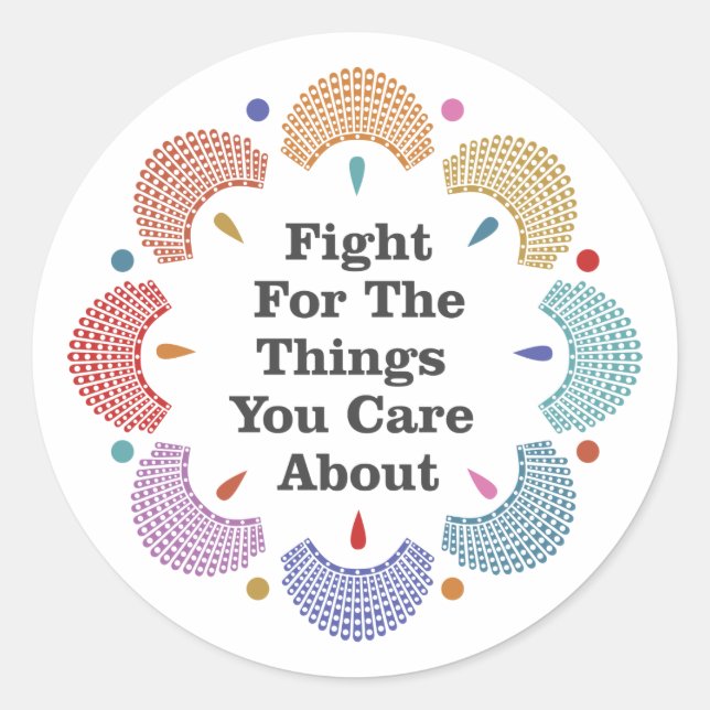 RBG Collar Mandala Sticker (Front)