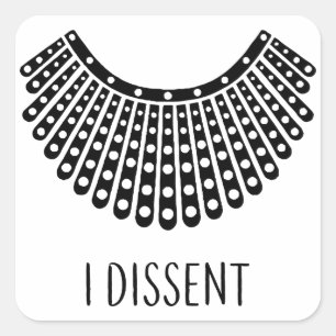 RBG Dissent Collar Square Sticker