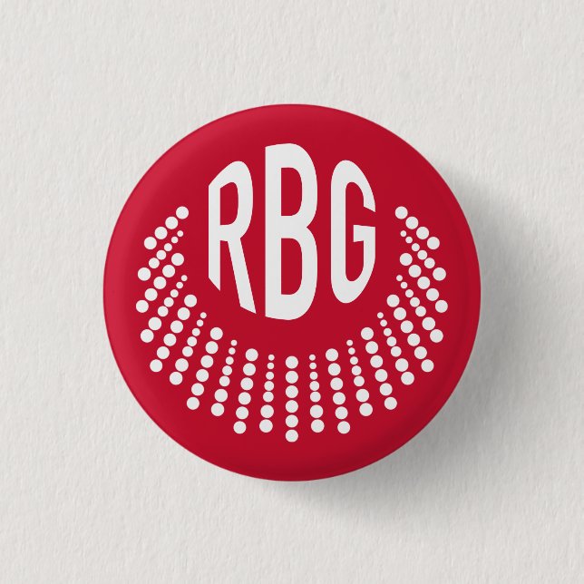 RBG Dissent Necklace | Button | Red (Front)