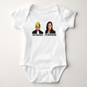RBG Notorious Kamala Harris I'm Speaking Baby Bodysuit