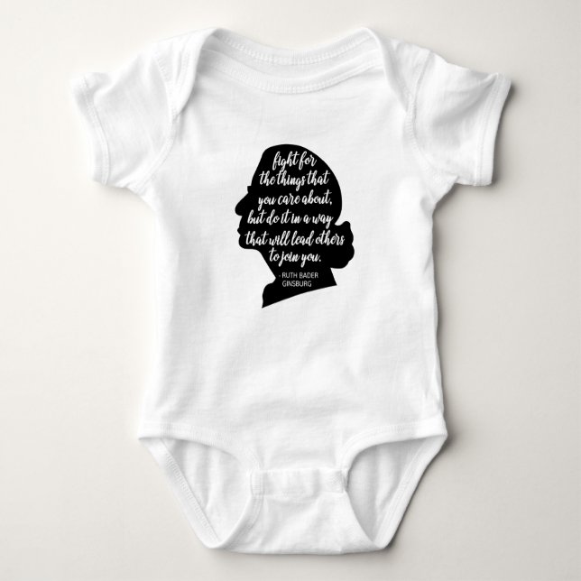 RBG quotes, Ginsburg quote, Ruth Bader Ginsburg Baby Bodysuit (Front)