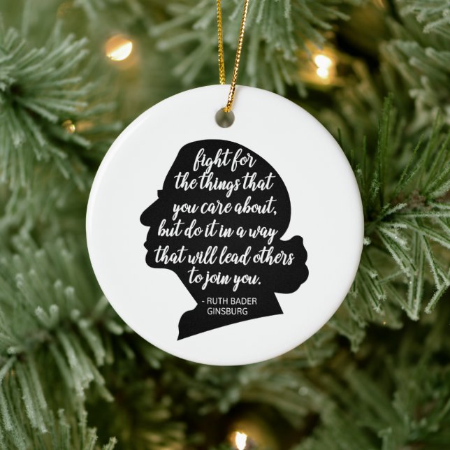 RBG Quotes, Ginsburg Quote, Ruth Bader Ginsburg Ceramic Tree Decoration (Tree)