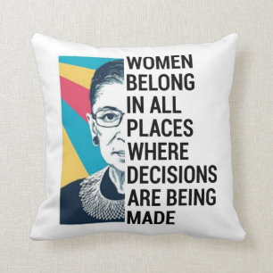 Rbg Quotes, Ruth Bader Ginsburg Quote Cushion