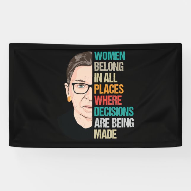 RBG, RBG Quote, Ruth Bader Ginsburg Banner (Horizontal)