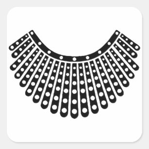 RBG Ruth Bader Ginsburg Glitter Favourite Collar Square Sticker
