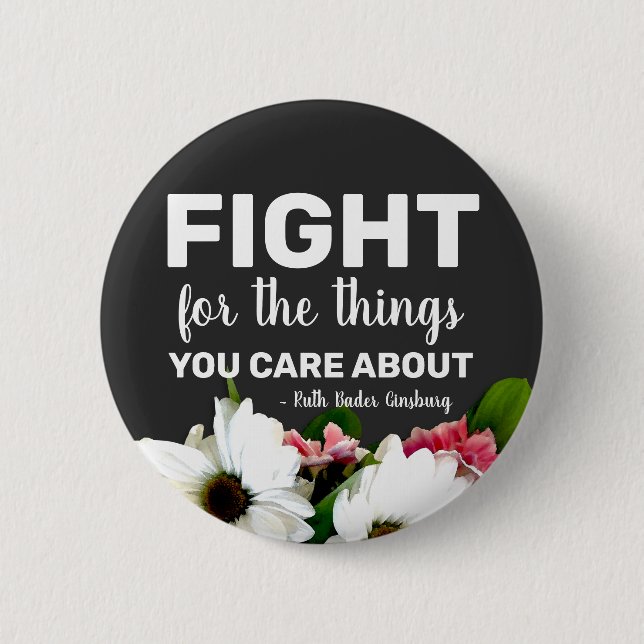 RBG Ruth Bader Ginsburg Quotes Feminist Liberal Bu 6 Cm Round Badge (Front)