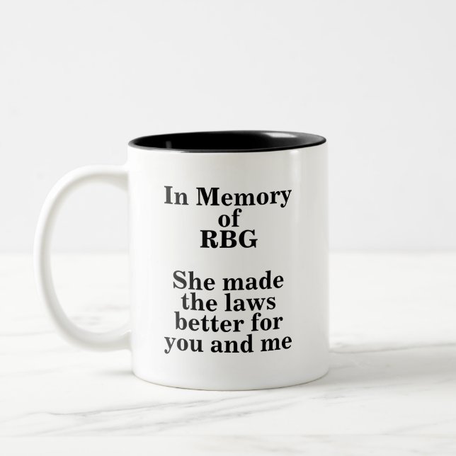 RBG Tribute mug Feminist New York Tough (Left)