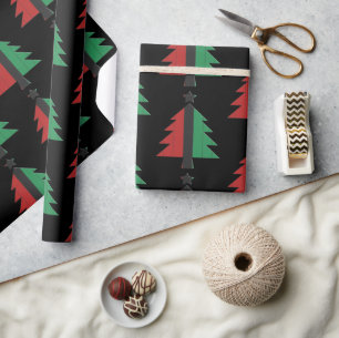 RBG UNIA African-American Kwanzaa Christmas Tree Wrapping Paper