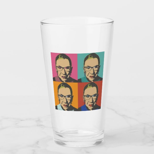 RBG Women's, Feminist Gift, Notorious RBG Glass (Front)