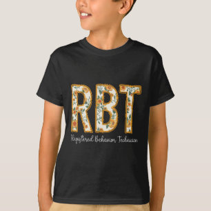 Rbt Registered Behaviour Technician Fall Floral Th T-Shirt
