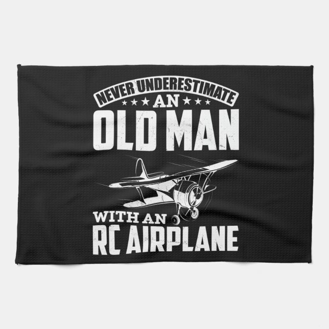 RC Aircraft Dad Funny Men RC Pilot Father Tea Towel (Horizontal)