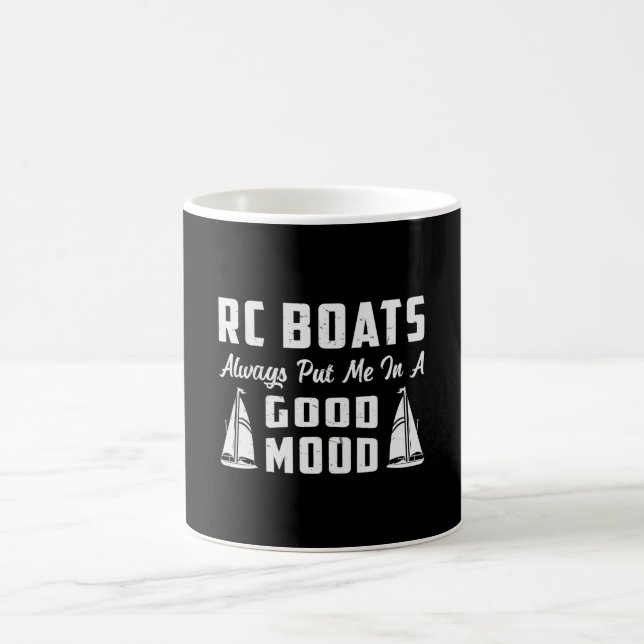 RC Boat Put Me In A Good Mood Model Funny RC Boats Coffee Mug (Center)