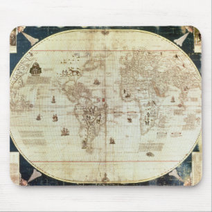 Rc C 2487 Map of the World, designed by Sebastien Mouse Pad