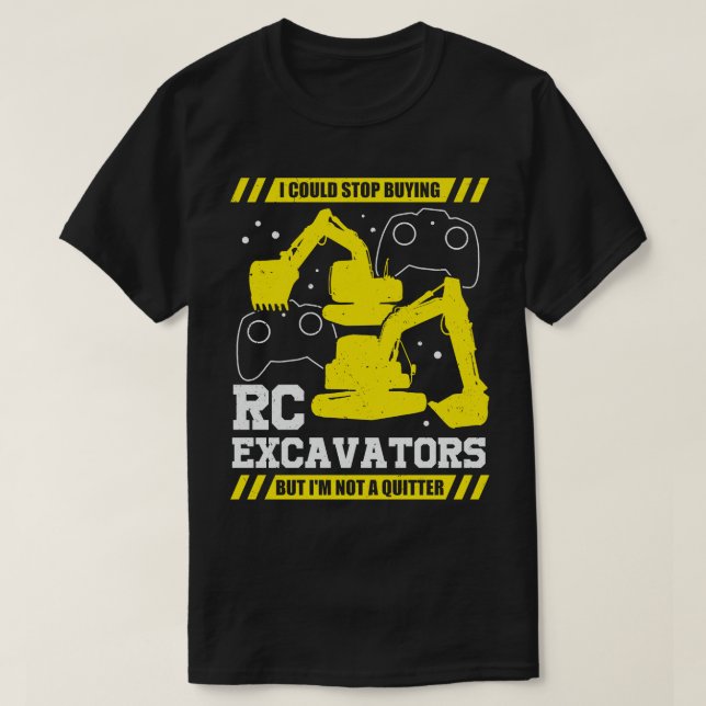 RC Excavator Construction Vehicle Digger Gift T-Shirt (Design Front)
