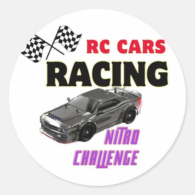 RC  Gift - Remote Control RC Car sticer Classic Round Sticker (Front)