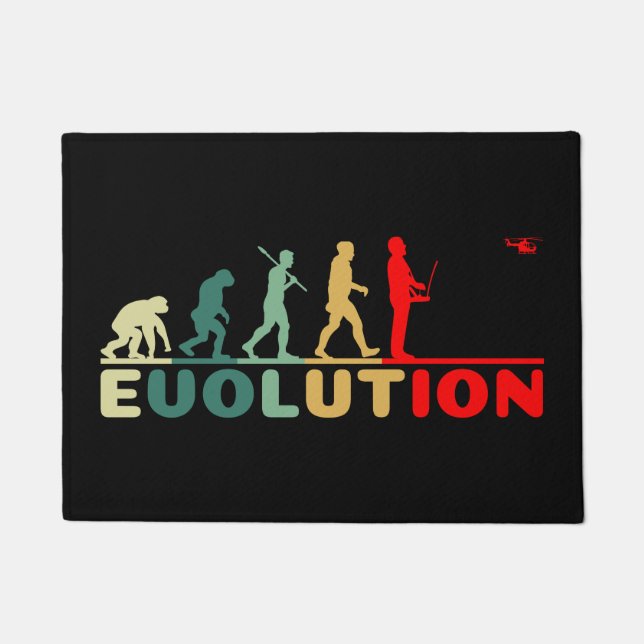 RC Helicopter Remote Control Flying Evolution Doormat (Front)