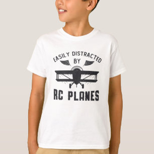 RC Plane Aircraft Easily Distracted By RC Plane T-Shirt