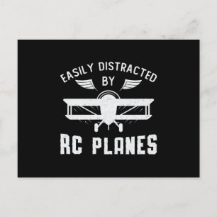 RC Plane Aircraft Easily Distracted By RC Planes Postcard