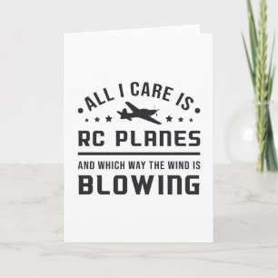 RC Plane Aircraft Pilot All I Care Is RC Planes Card