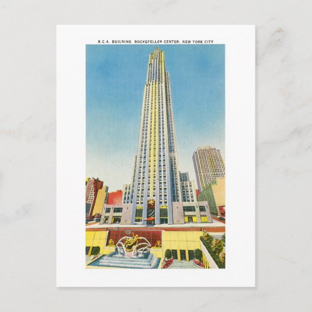 RCA Building, Rockefeller Centre, New York Postcard (Front)
