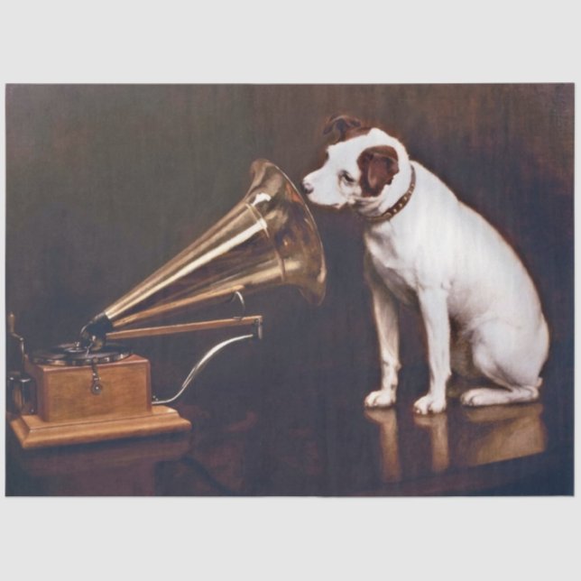 RCA Victor Dog Decoupage Tissue Paper (Front)