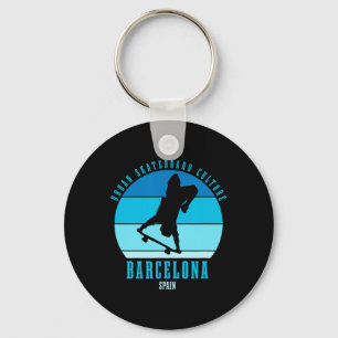 Rcelona Skateboarder Urn Skateboarding 2 Key Ring