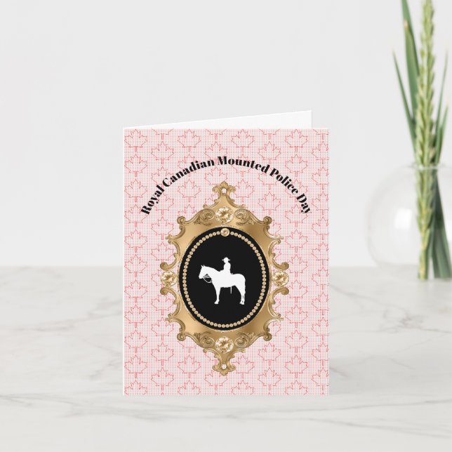 RCMP Day Mountie On Horse Silhouette Card (Front)