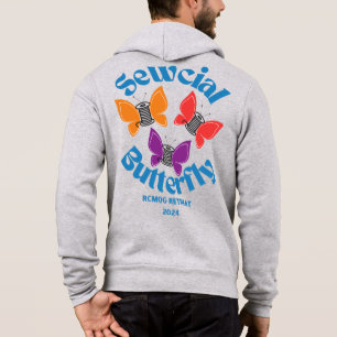 RCMQG Sewcial Butterfly Zip Up Hoodie
